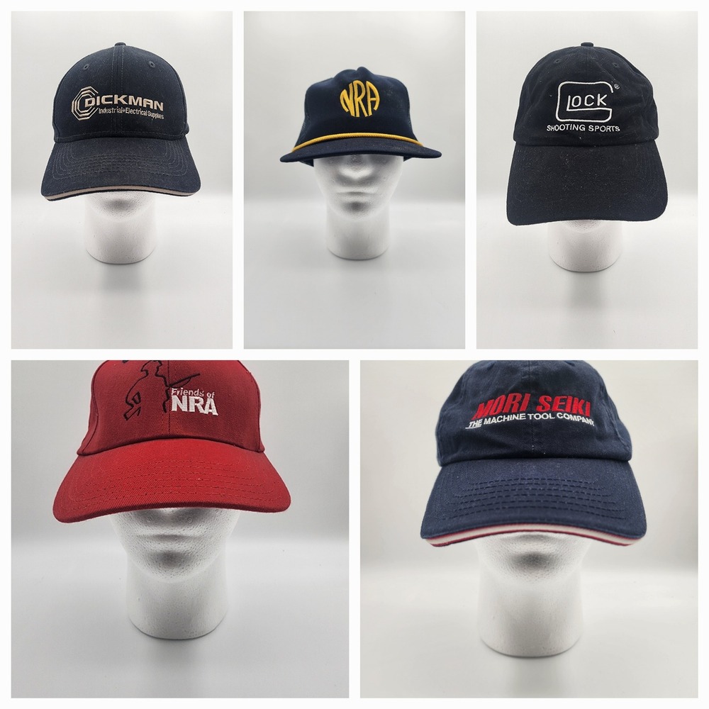 Mens 5 bundle trucker baseball hat lot bundle nra dickman mori seiki cap‎
